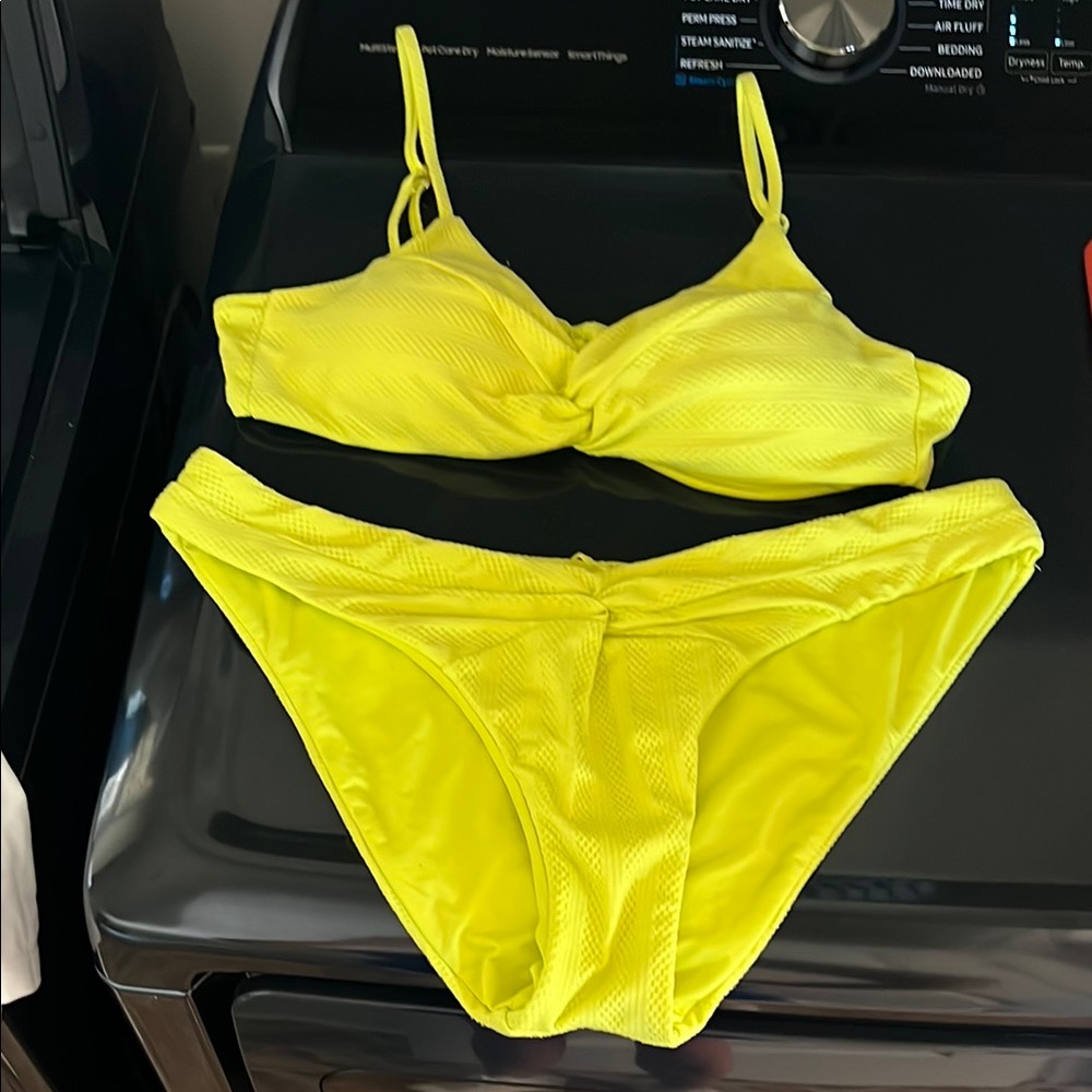 BECCA Yellow Bikini Swimwear Set